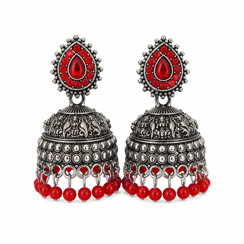 Antique Gold Palanquin Bearer Drop Earrings