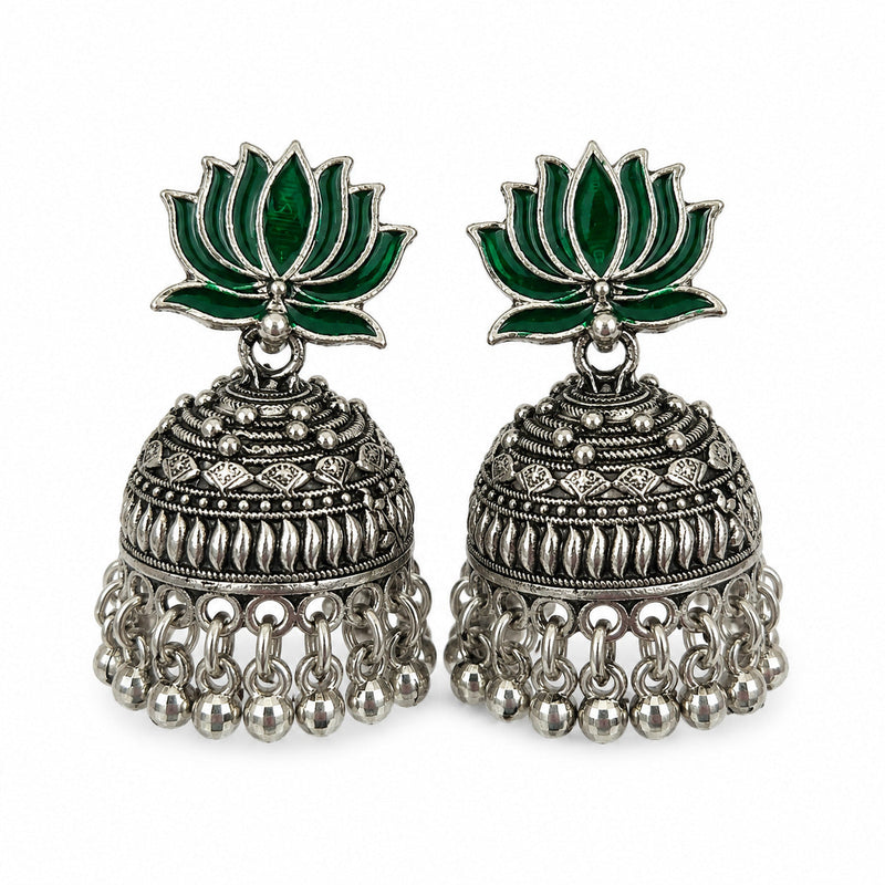Antique Gold Lakshmi Temple Box Earrings