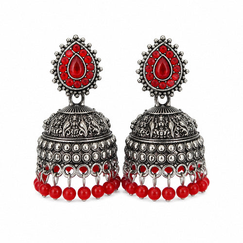 Antique Gold Palanquin Bearer Drop Earrings