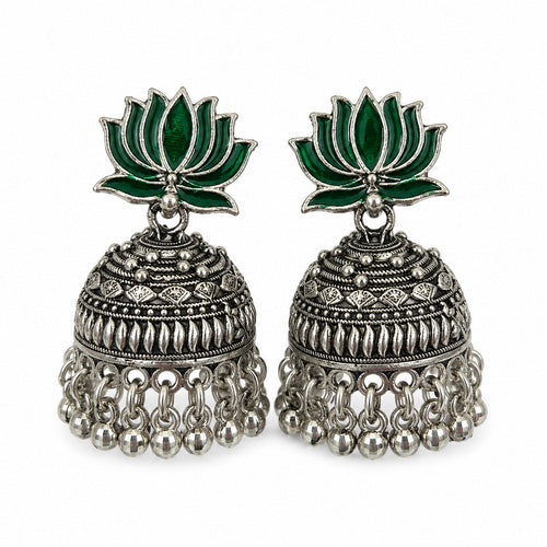 Antique Gold Lakshmi Temple Box Earrings